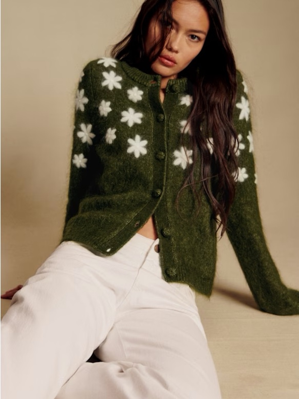 Sézane Andrew Wildflower Cardigan Size L